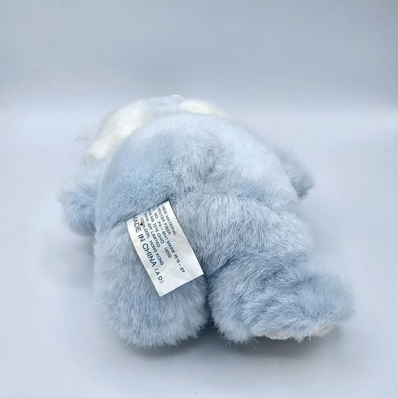 Kmart Bunny Rabbit Plush Easter Vintage 8" Blue Gingham Bow Blue Eyes Soft Toy - Picture 4 of 8